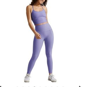Beyond Yoga purple periwinkle workout set